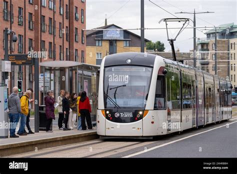 11 July 2024 Leithedinburghscotland This Is A Tram Busy Collecting
