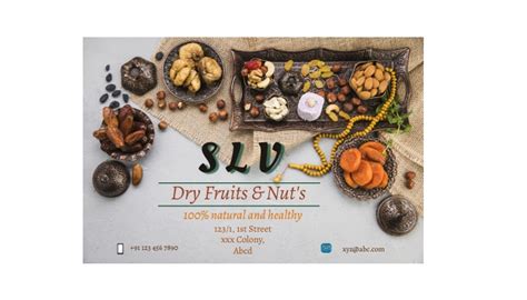 Copy Of Copy Of Dry Fruits And Nuts Business Card Postermywall