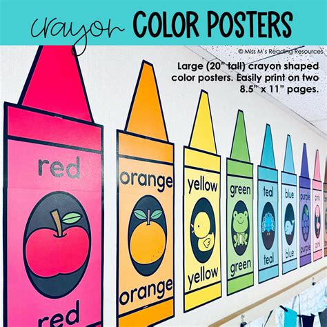 Classroom Decor Color Posters Spanish Color Poster Set | Printable Cla ...