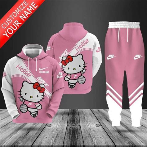 Nike Outfits Fashion Outfits Fendi Outfits Hoodie Set Fleece Hoodie Pink Hello Kitty Hello