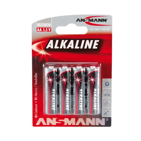 4 Piles Alkaline Lr6 Aa 15v Ansmann 500609043