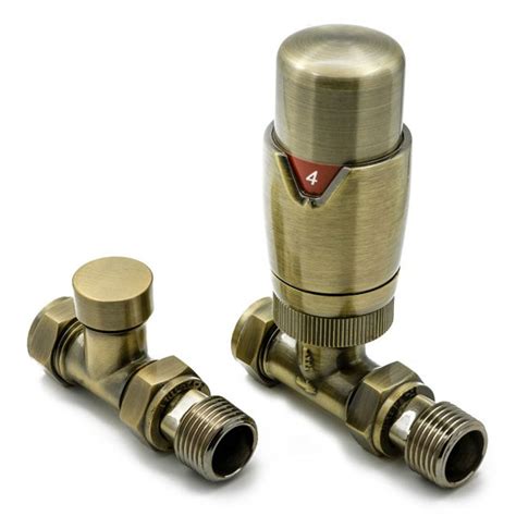 Reina Modal Bronze TRV Straight Radiator Valve Radiator Valves From