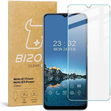 Bizon Szkło Hartowane Glass Edge Do Moto E7 Power E7I Power Czarne