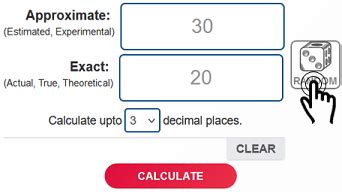 PERCENTAGE ERROR CALCULATOR