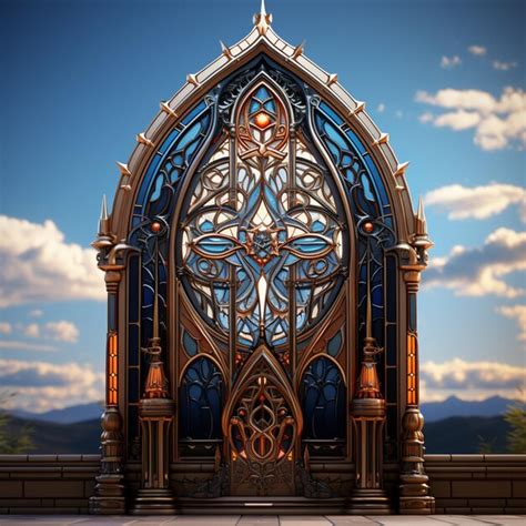 Premium Photo Stylized Gothic Window