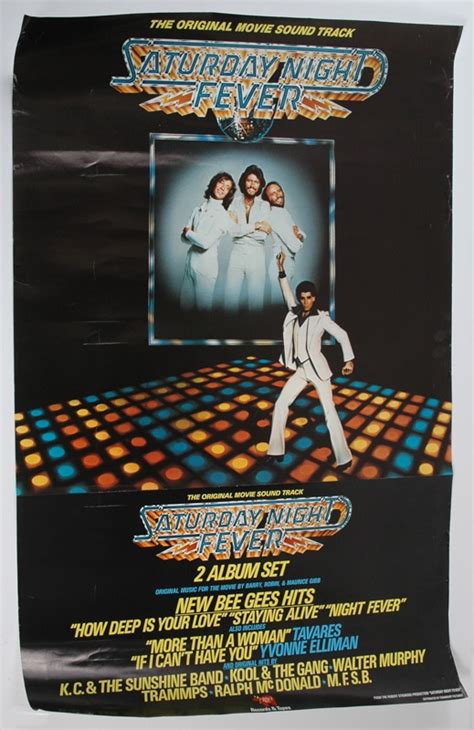 Saturday Night Fever Original Record Store Advertising Poster