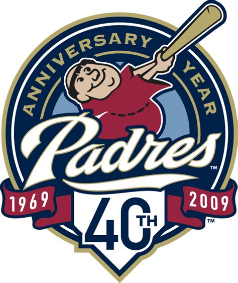 San Diego Padres Anniversary Logo | Anniversary logo, Mlb team logos ...