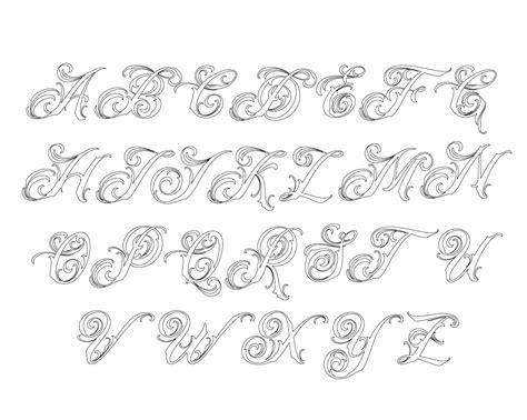 Printable Calligraphy Alphabet Letters