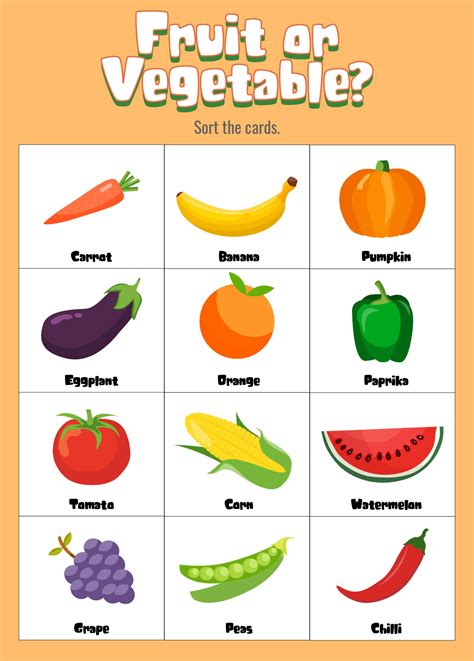 Fruit And Veg Printables