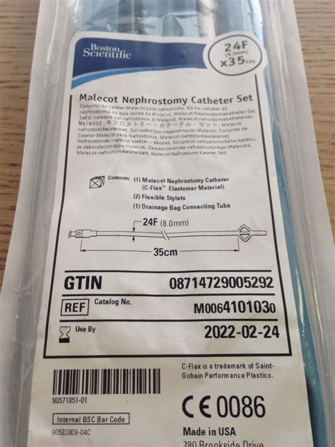 New BOSTON SCIENTIFIC 410103 Malecot Nephrostomy Catheter Set 24F X