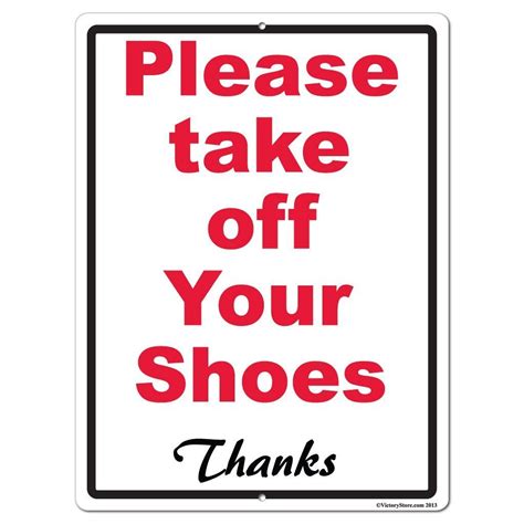 Please Take Off Your Shoes Sign or Sticker | VictoryStore ...