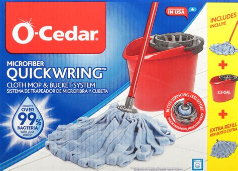 O Cedar Quickwring Microfiber Cloth Mop Gal Bucket System With