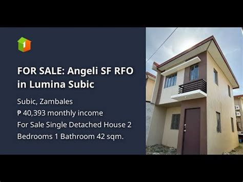 FOR SALE Angeli SF RFO In Lumina Subic YouTube