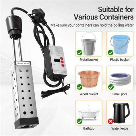 Electric Immersion Water Heater Bucket Water Heater Household High