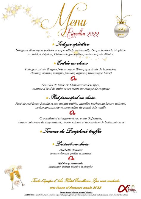 Menu De Reveillon De Noel L Ger Kania Marissa