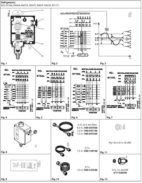 Danfoss RT 1AL Pressure Switch Installation Guide