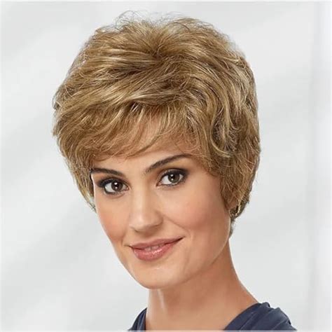 Amazon Wiwige Short Blonde Pixie Wig Synthetic Layered Cosplay Hair Full Wigs For White