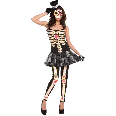 Womens Day Of The Dead Costume Size One Size Fits Most