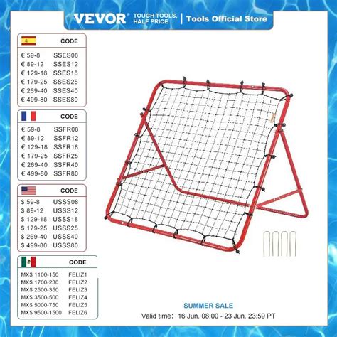 Vevor Soccer Rebounder Rebound Net Portable Football Training Ts