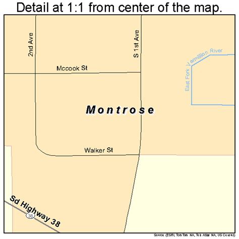 Montrose South Dakota Street Map 4643500