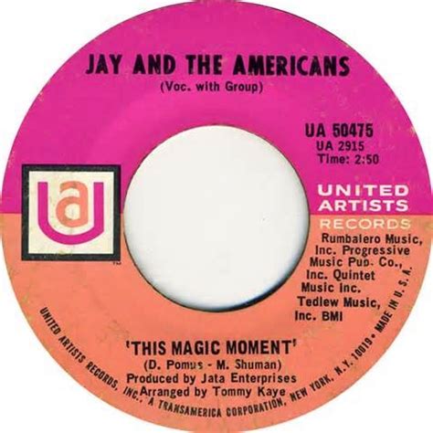 Jay And The Americans - "This Magic Moment" - 1969 | This magic moment ...