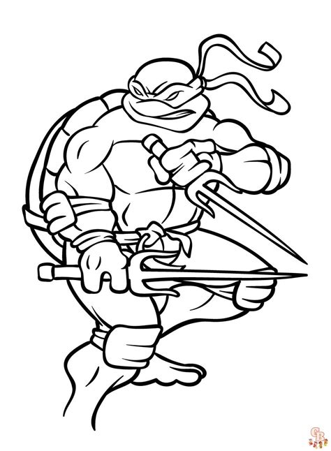 Ninja Turtle Michelangelo Coloring Page