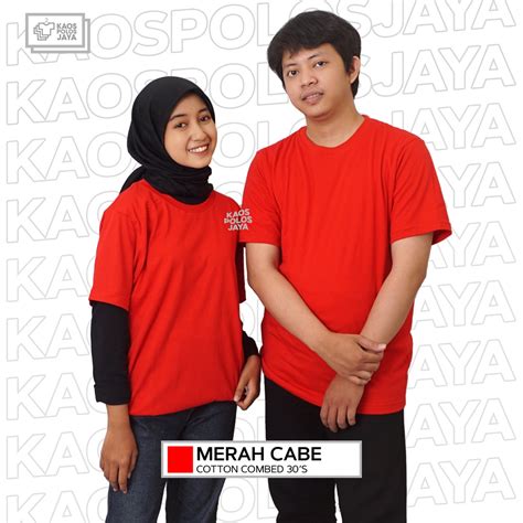 Jual Kaospolosjaya Kaos Polos Pria Wanita O Neck Combed 30s Kaos