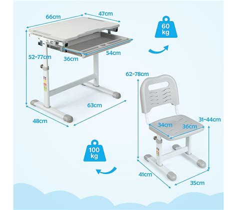 Bureau Pour Enfant Hauteur Réglable Inclinable 0 45 Ensemble Table