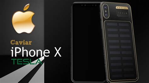 iPhone X Tesla, a shiny iPhone with a solar charger | sim-unlock.net