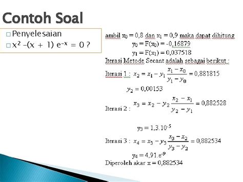 Contoh Metode Numerik Peran Sekolah