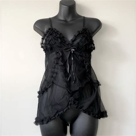 Intimates Sleepwear Nwot Lace Babydoll Camisole Sheer Lingerie Poshmark