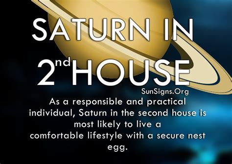 Saturn In 2nd House As A Responsible And Practical Individual Saturn