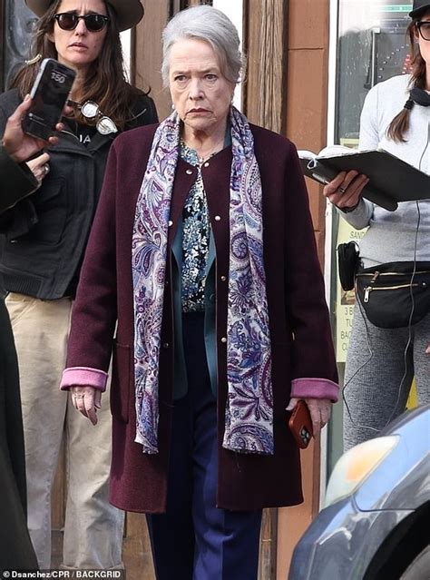 First Look Kathy Bates 75 On Set Of Cbs Gender Swapped Matlock