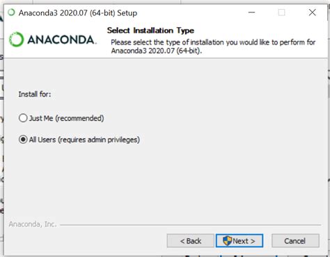 Python Anaconda Installation Simplealgo