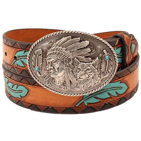 Ariat Womens Aztec Turquoise Western Belt Western Belts Belts For