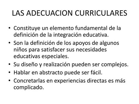 PPT LAS ADECUACIONES CURRICULARES PowerPoint Presentation Free