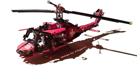 Спасательный вертолет LEGO Technic "UH-1 Huey" by Steph77 -UkrBricks.com