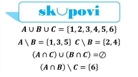 Kako Odrediti Skupove Ako Se Zna Unija Presjek I Razlika YouTube