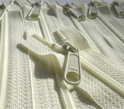 Ykk Long Handbag Pull Purse Zippers Pcs Color Ivory Etsy