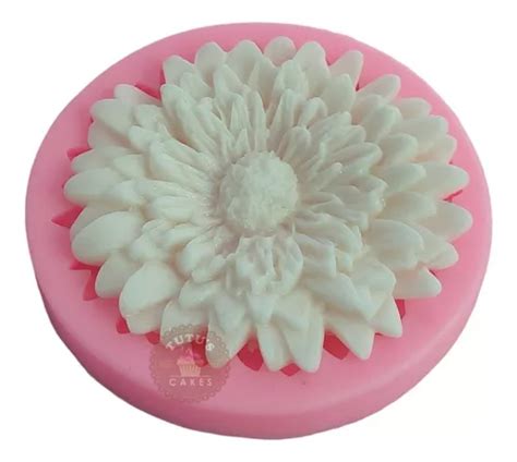 Molde Silicona Flor Gerbera Grande Porcelana Fondant Mercadolibre