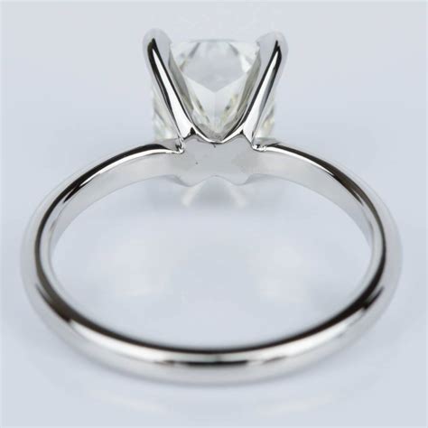 Cushion Cut Diamond Solitaire Engagement Ring In Platinum 1 50 Ct