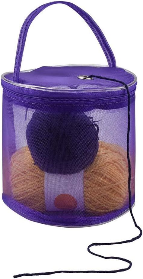 Katech Pcs Empty Mesh Yarn Bags Small Round Storage Pink Purple Ebay