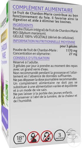 Arkopharma Arkogélules Chardon Marie Bio Complément Alimentaire