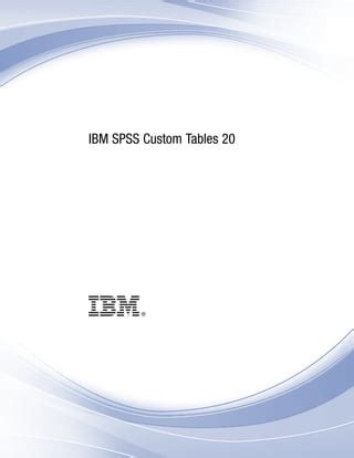 Ibm Spss Custom Tables PDF