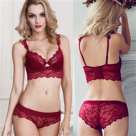 Mode Ultra Dunne Kanten Beha Slip Set Sexy Push Up Bh Set Vrouwen Lingerie Sexy Beha En Panty