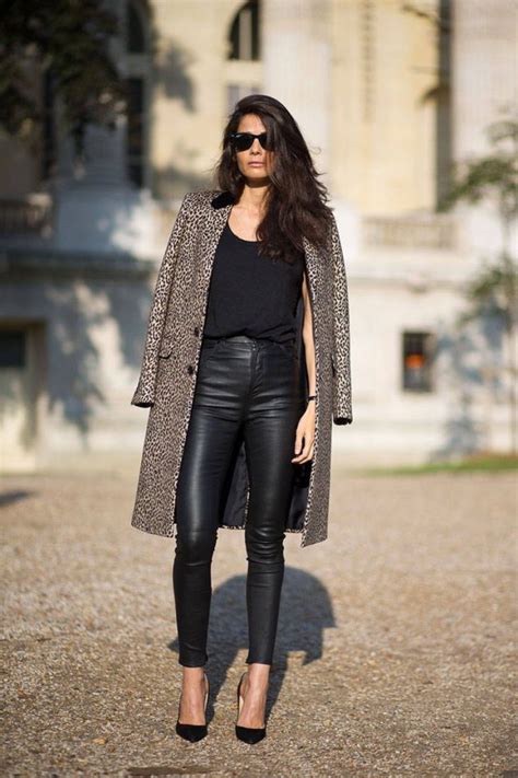 Stylish Street Style Looks With Black Leather Pants You Can Copy