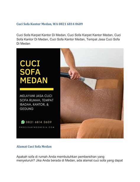 Cuci Sofa Kantor Medan Wa Pdf Docdroid