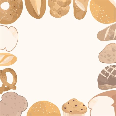 Premium Vector Bakery Sweet Food Frame Background