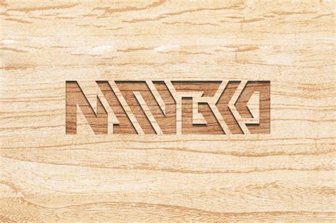 Premium Psd Wood Psd Logo Mockup