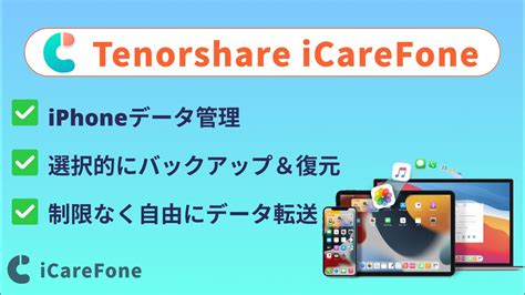 Tenorshare iCareFone最高のiPhoneファイルマネー選択的にiPhoneをバックアップ復元iOSとPC Mac間で